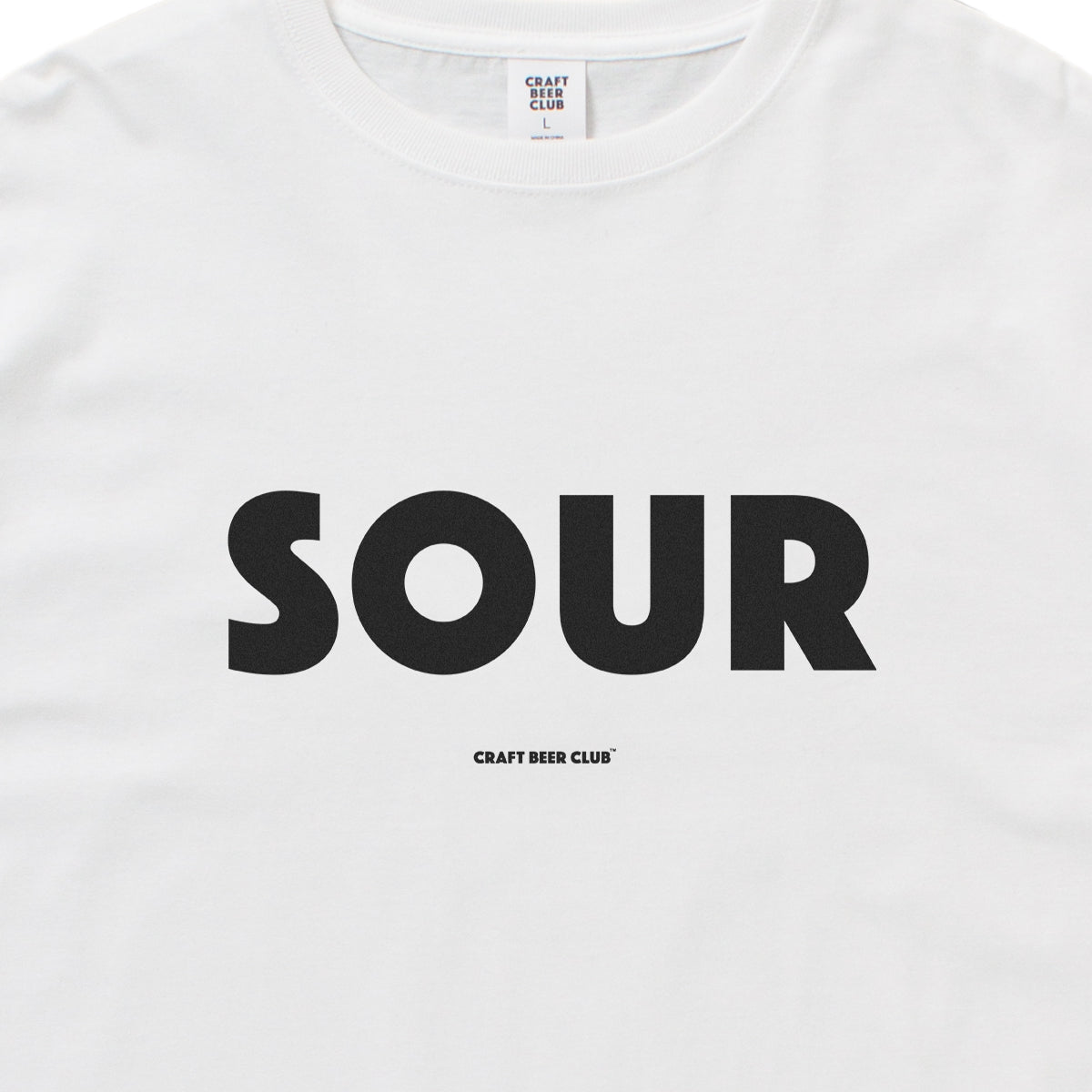 "SOUR" Basic Logo Tee - White