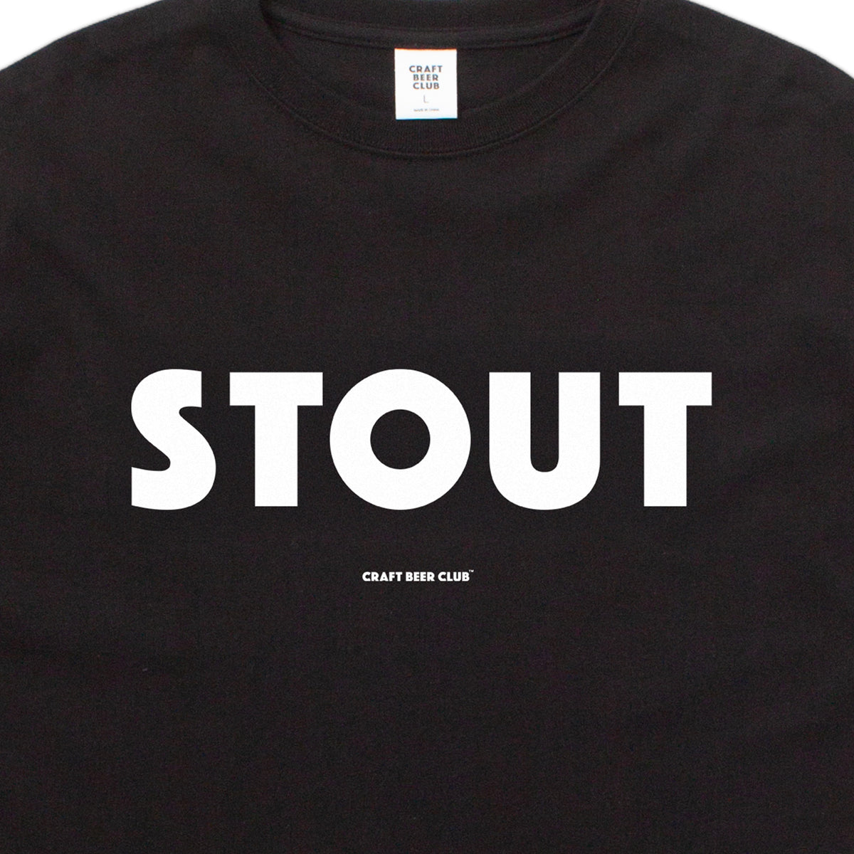 "STOUT" Basic Logo Tee - Black
