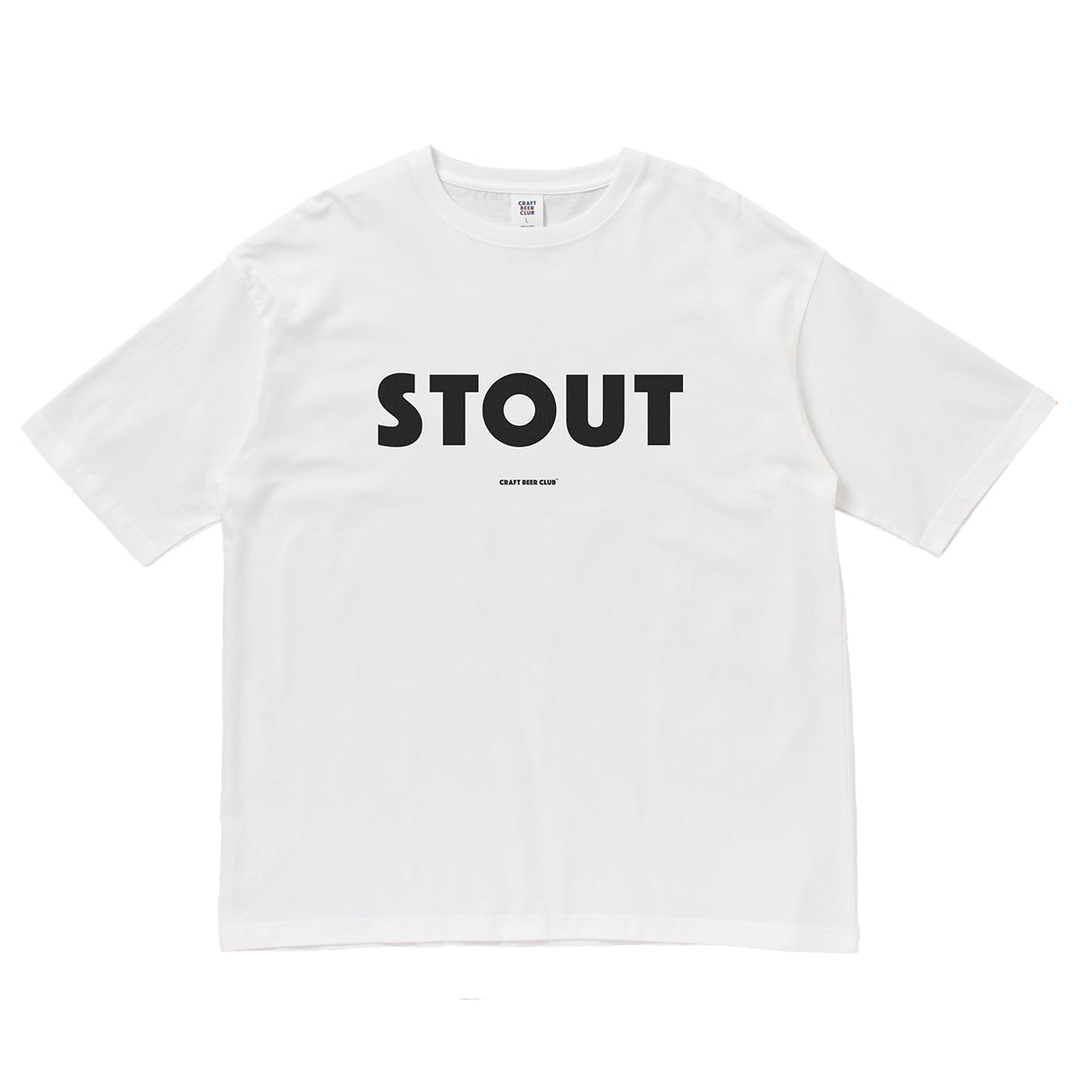 "STOUT" Basic Logo Tee - White