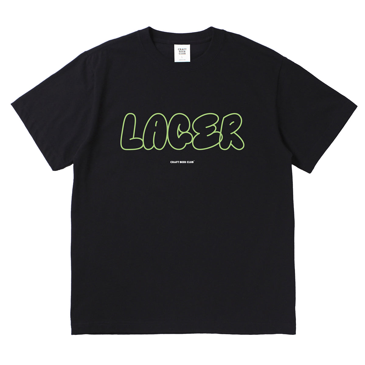 "LAGER" Bubble Logo Tee - Black
