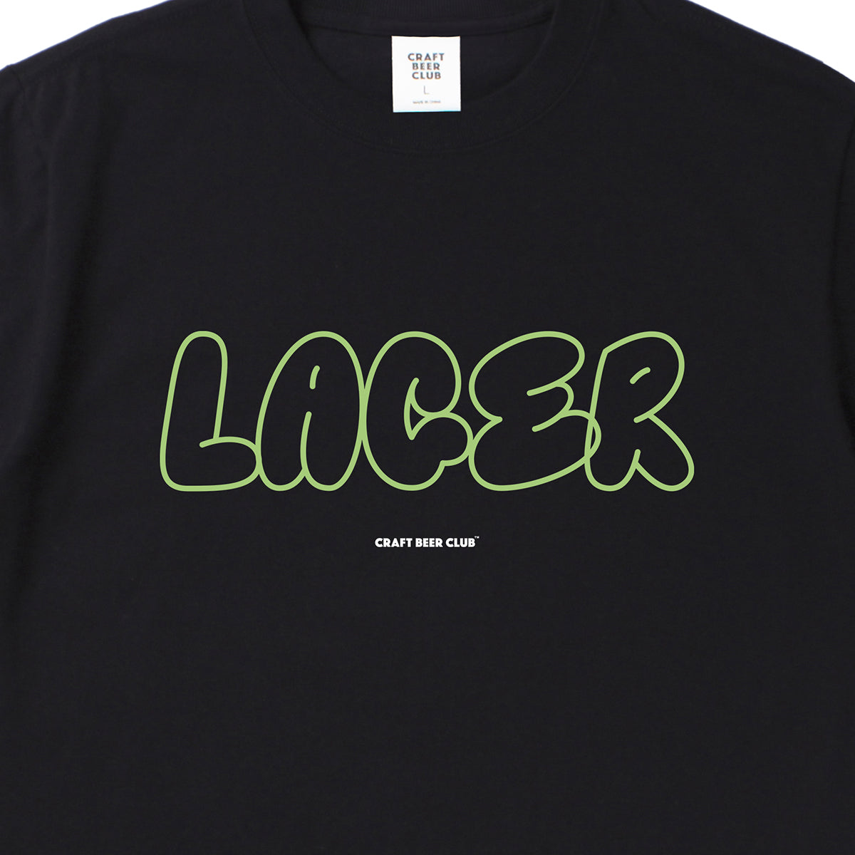 "LAGER" Bubble Logo Tee - Black