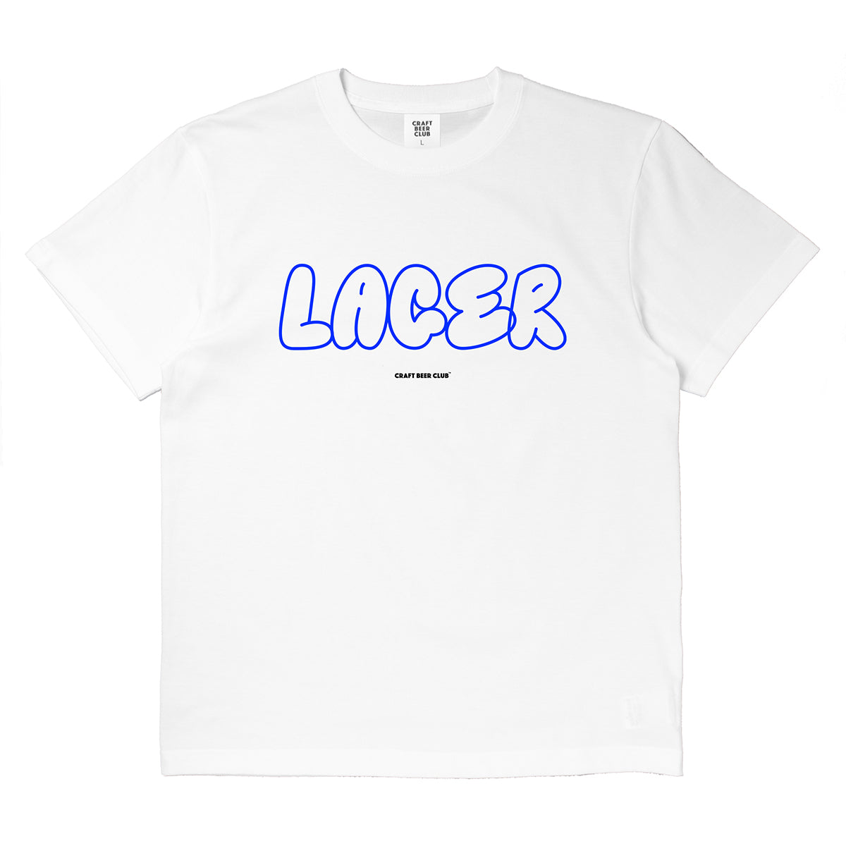 "LAGER" Bubble Logo Tee - White