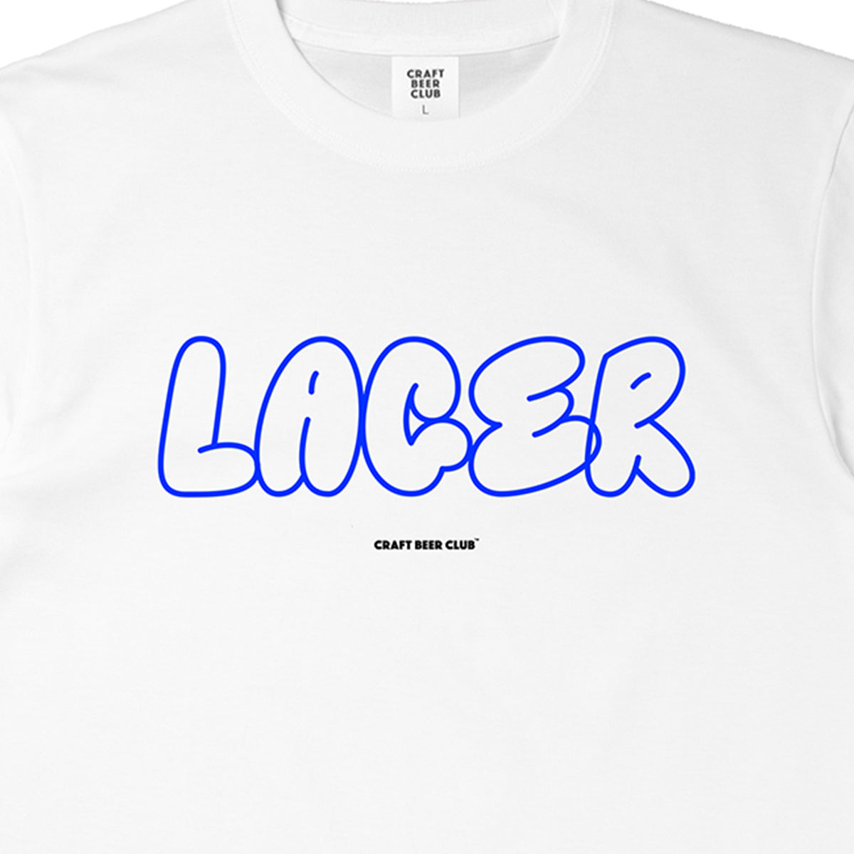 "LAGER" Bubble Logo Tee - White