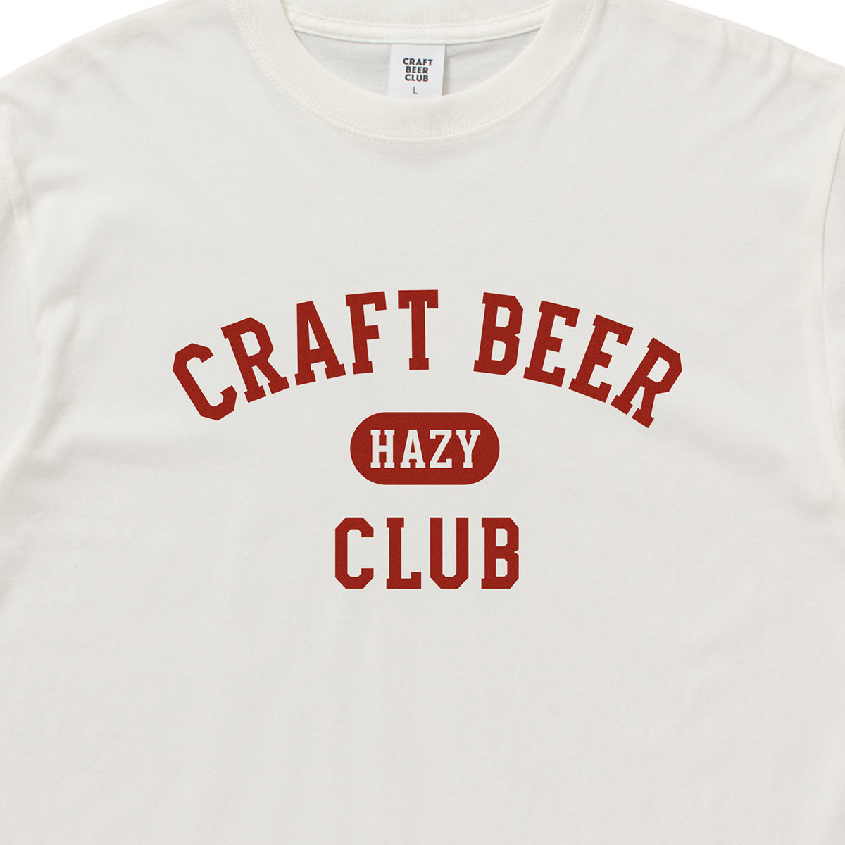 "HAZY" College Logo Tee - Natural
