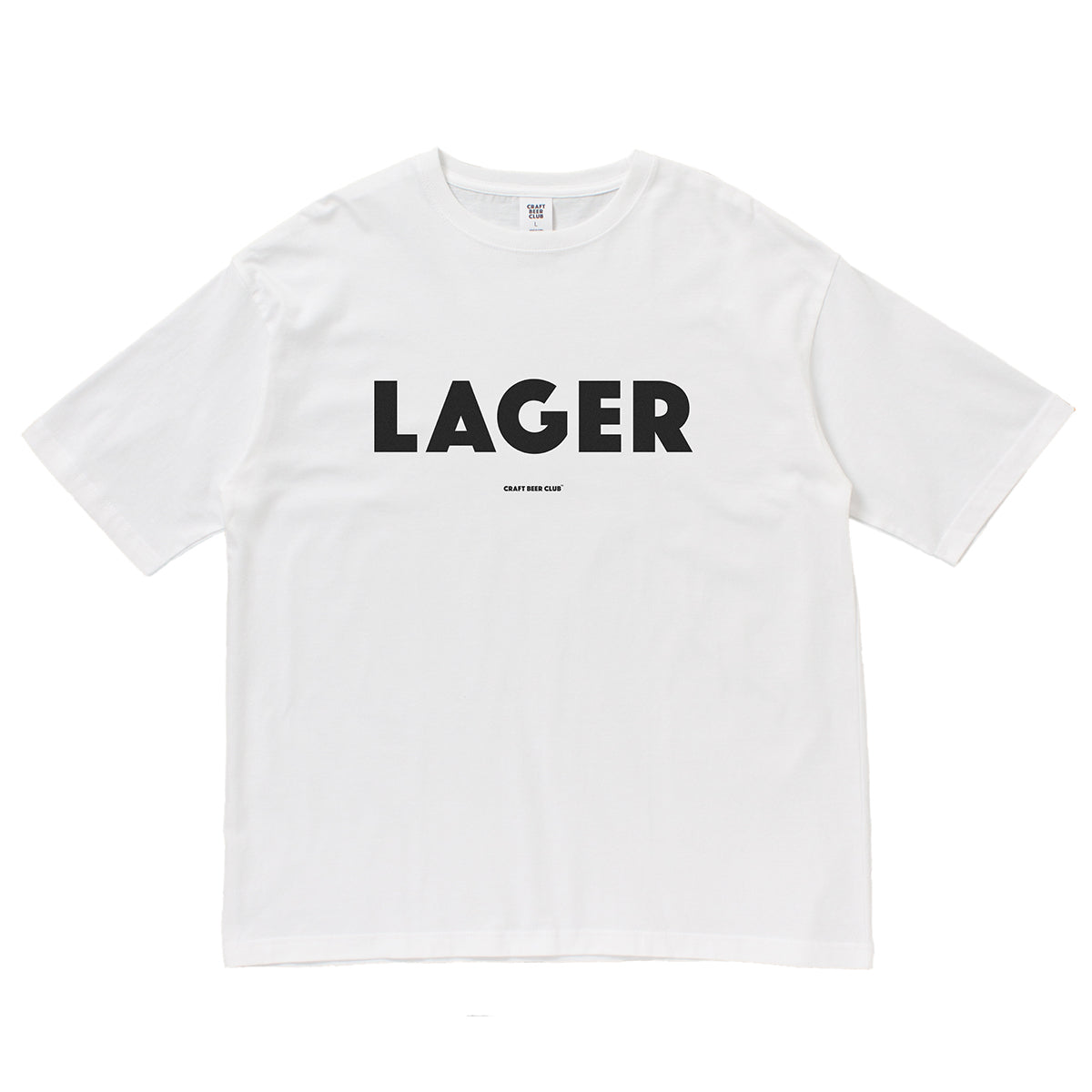 "LAGER" Basic Logo Tee - White