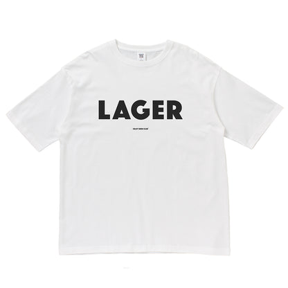 "LAGER" Basic Logo Tee - White