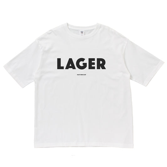 "LAGER" Basic Logo Tee - White