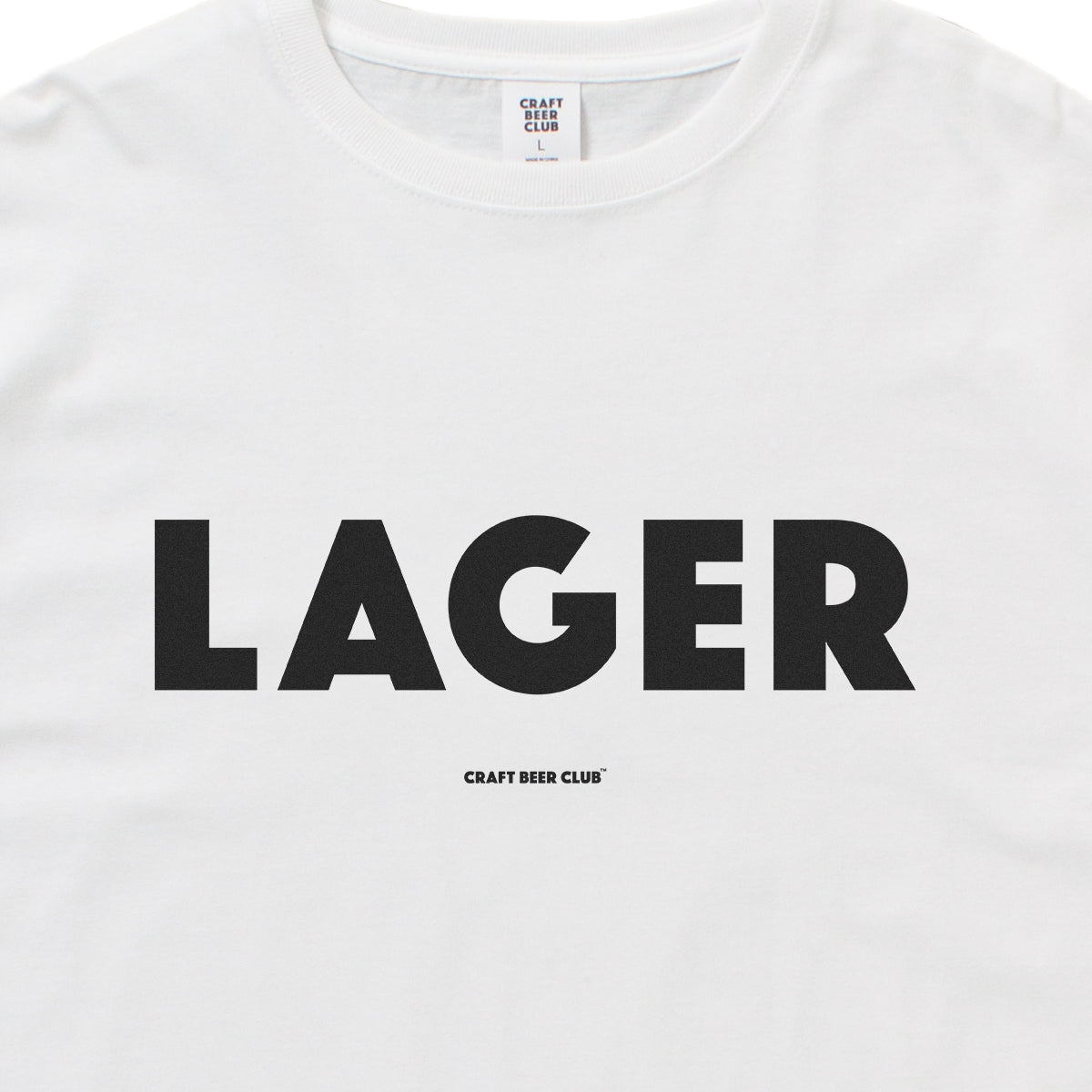 "LAGER" Basic Logo Tee - White
