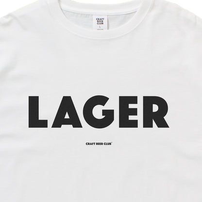 "LAGER" Basic Logo Tee - White