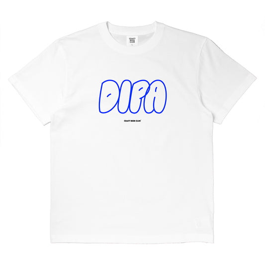 "DIPA" Bubble Logo Tee - White
