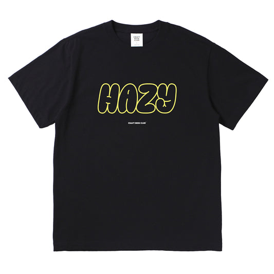 "HAZY" Bubble Logo Tee - Black