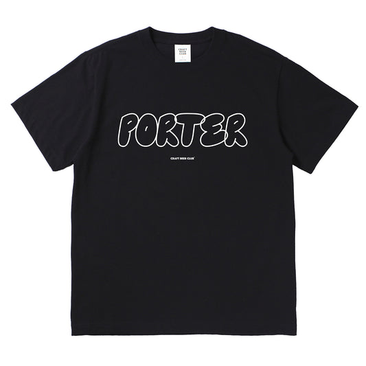 "PORTER" Bubble Logo Tee - Black