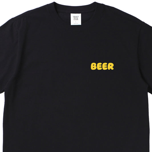 "BEER" Comic Logo Tee - Black