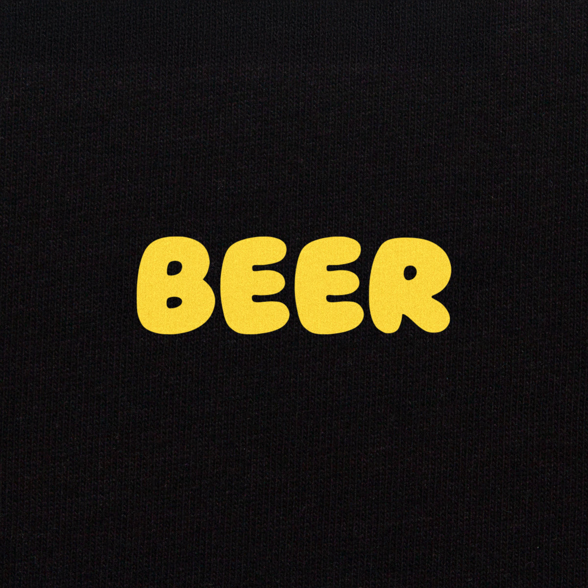 "BEER" Comic Logo Tee - Black