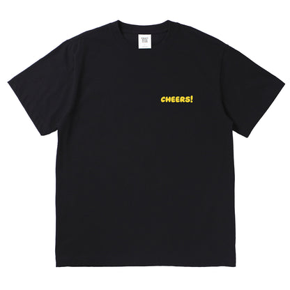 "CHEERS" Comic Logo Tee - Black