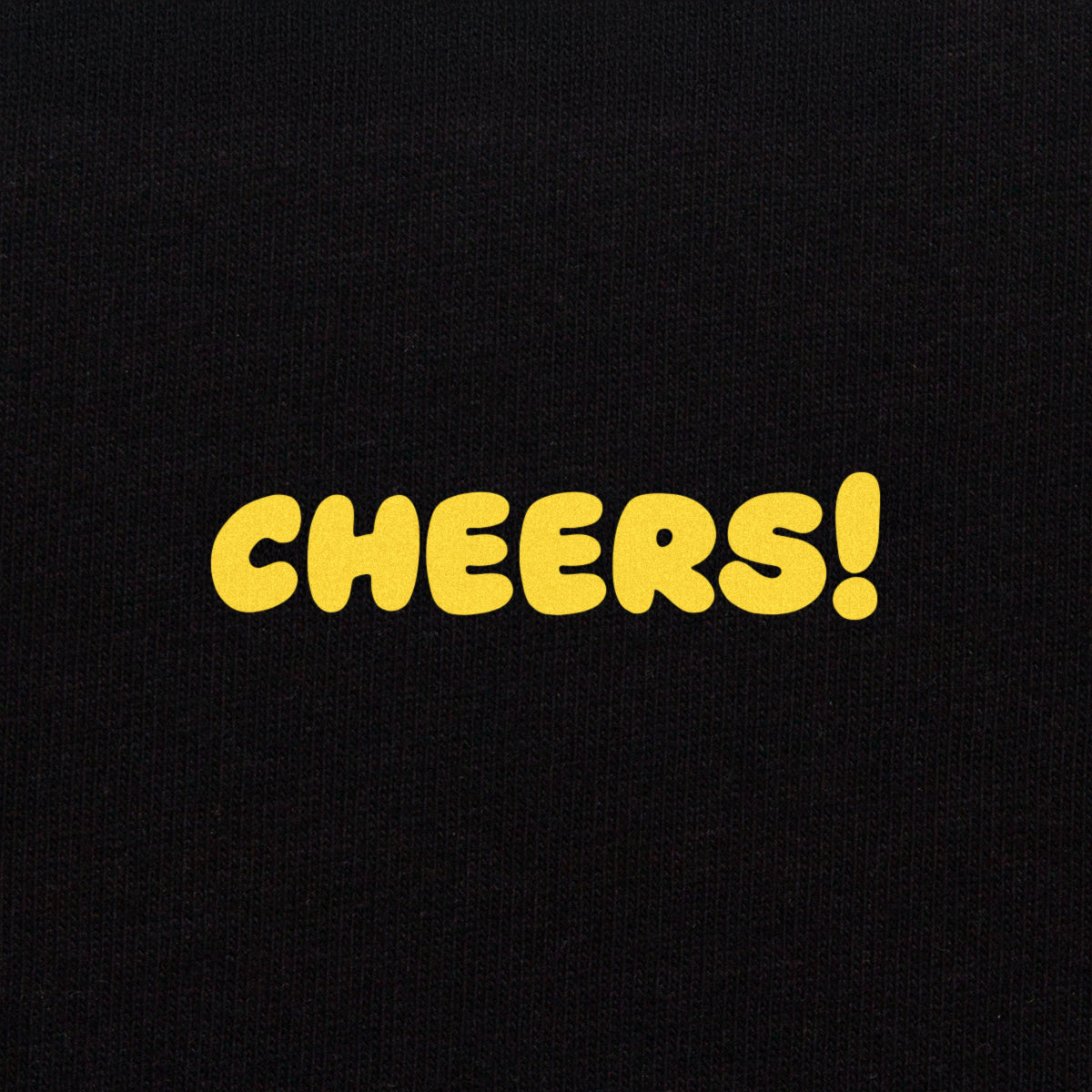 "CHEERS" Comic Logo Tee - Black