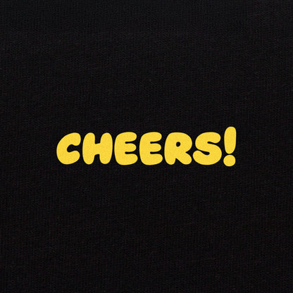 "CHEERS" Comic Logo Tee - Black